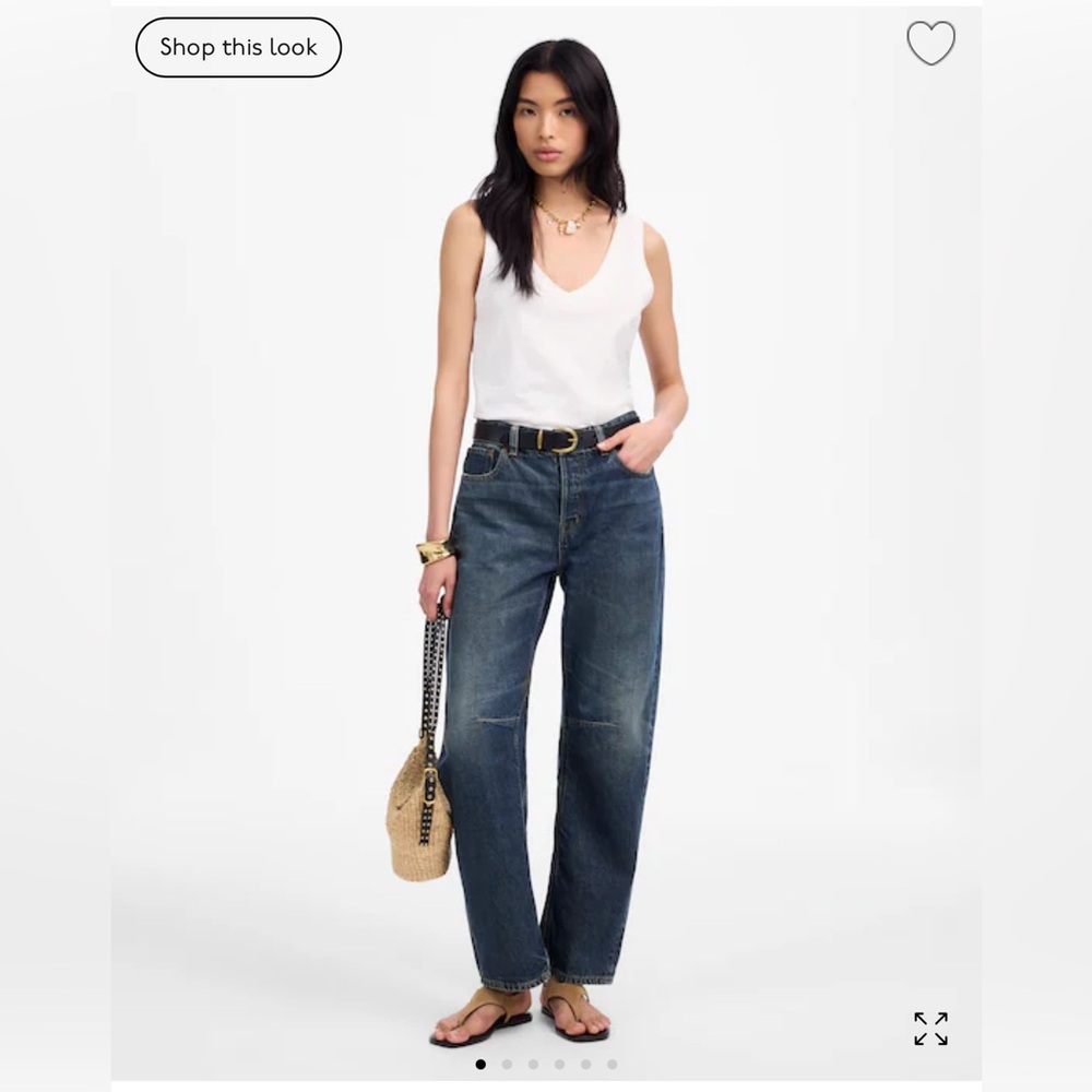 Madewell The Darted Barrel-Leg Jean